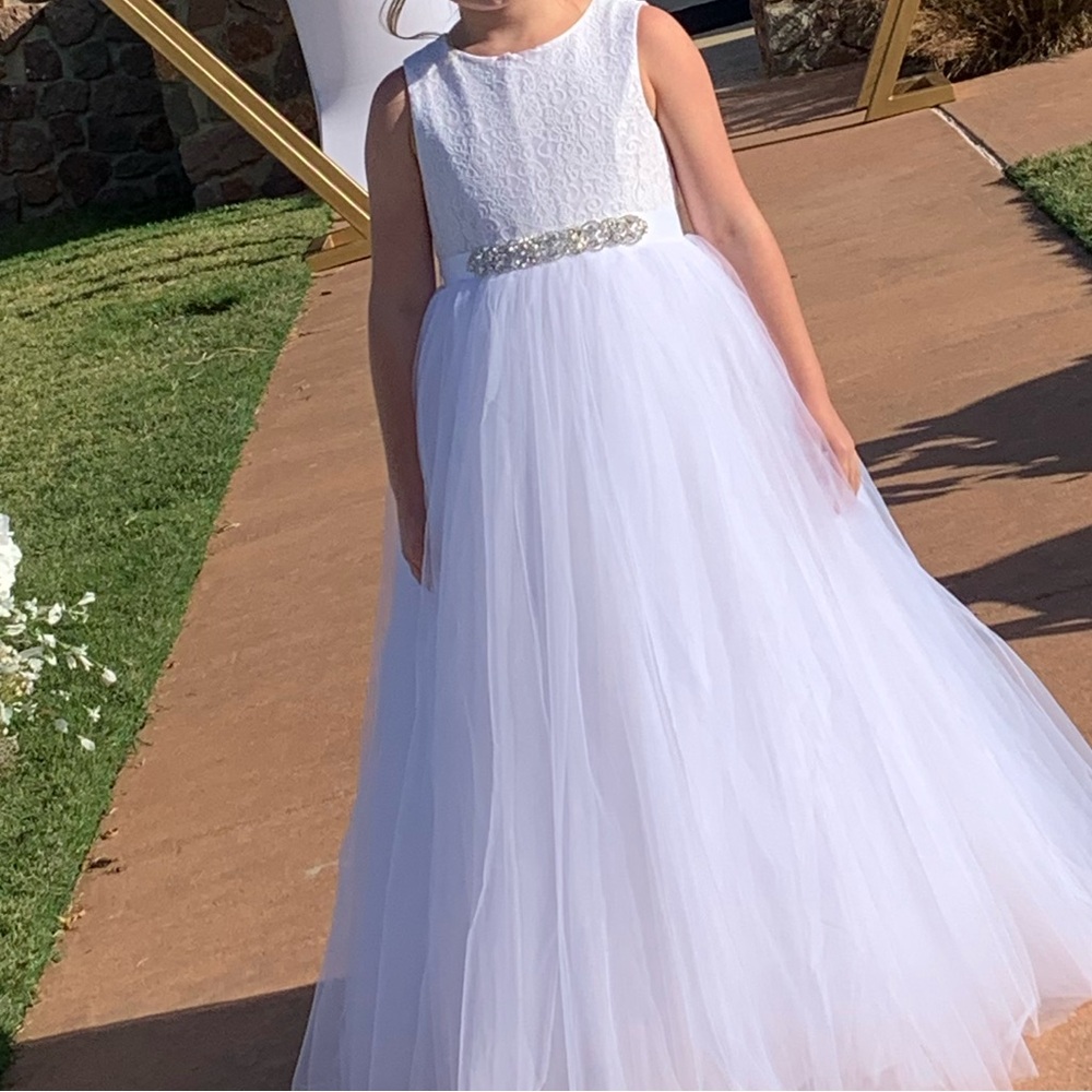 David’s Bridal flower girl dress